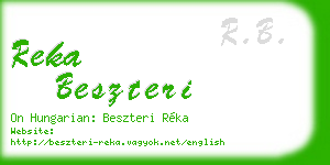 reka beszteri business card